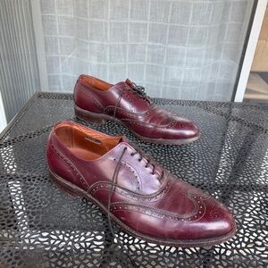 Allen Edmonds Chester Lace Dress Shoes Size 10C oxblood brown